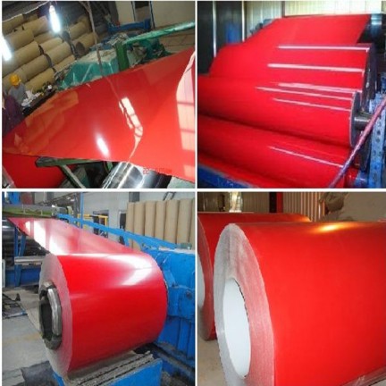 Red PPGI coil from Sino East Steel factory in Tianjin
